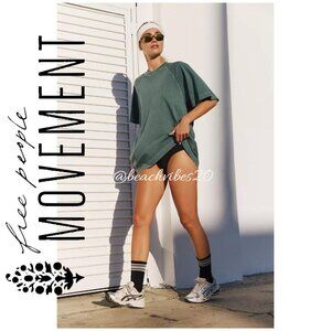 FP MOVEMENT BY FREE PEOPLE Icon Tee Midnight Jade Small NWOT